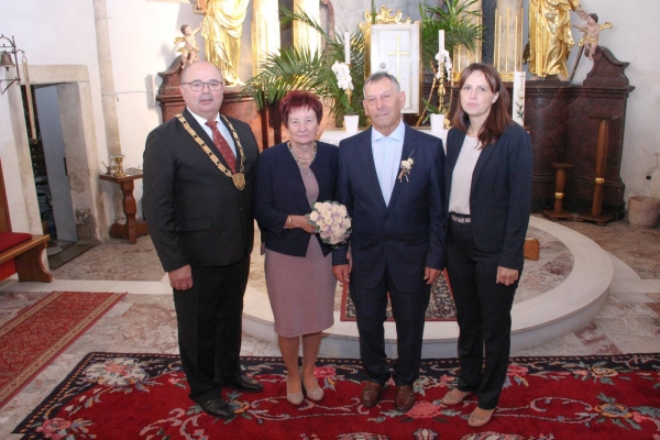 Zlata poroka zakoncev Jožice in Franca Žvajkerja